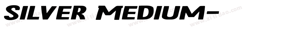 Silver Medium字体转换